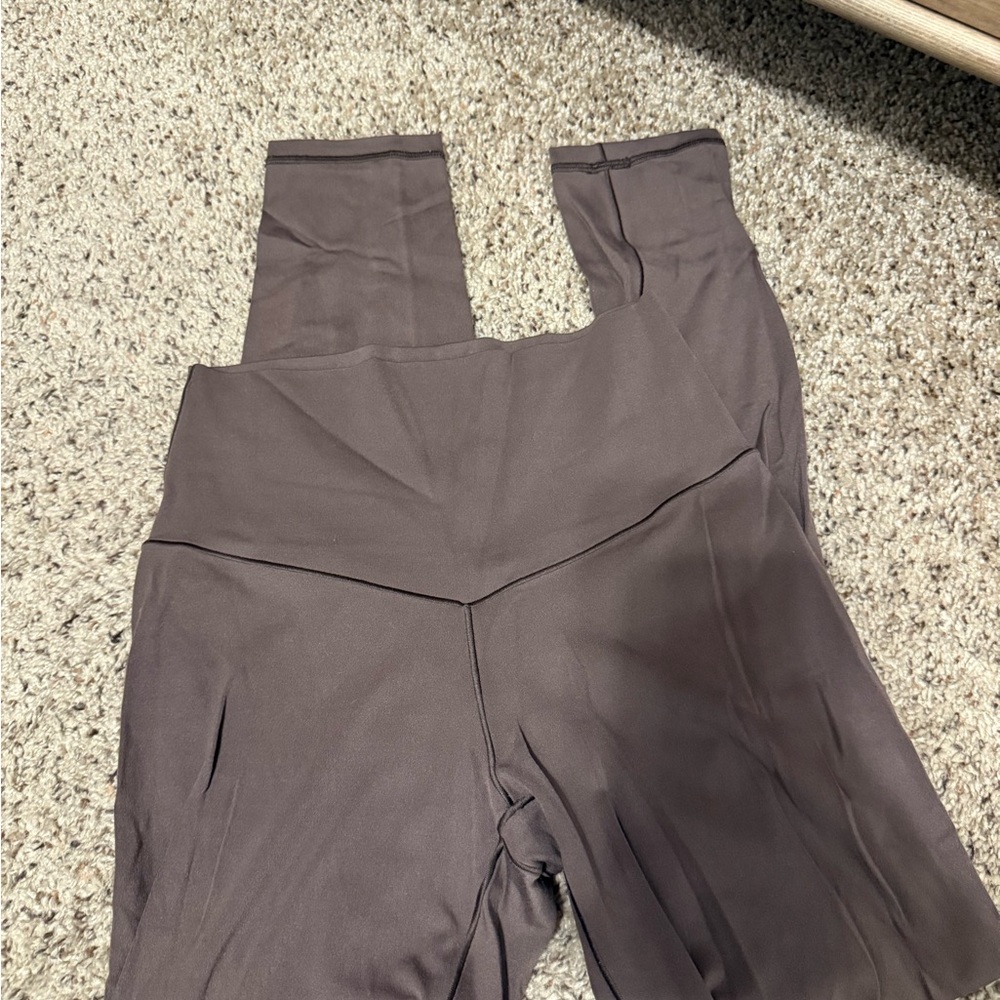 Women's High-Waisted Brown 7/8 Leggings